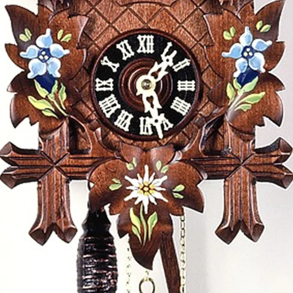 Reloj Cucú | Flores Pintadas, Madera de Nogal - 1.0020.15.C - Imagen 2