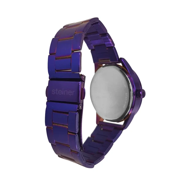 Reloj Dama | Anillo de cristales Ø 38 mm- Morado - Imagen 3