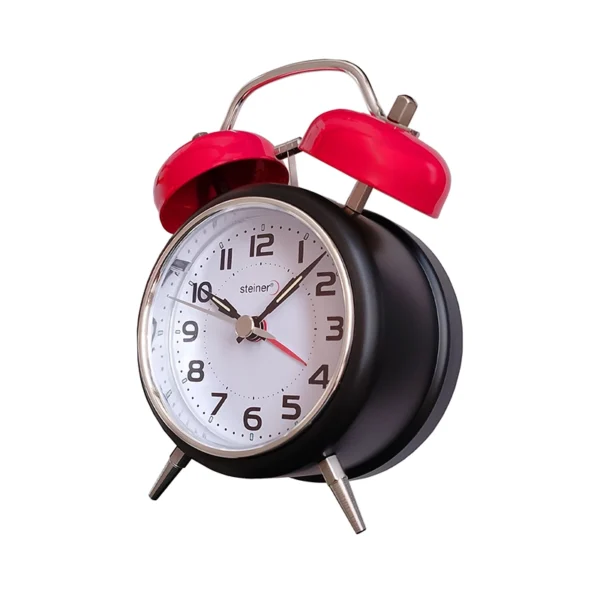 Reloj Despertador | Análogo Retro Campana, Rojo - TB09802RED - Imagen 2