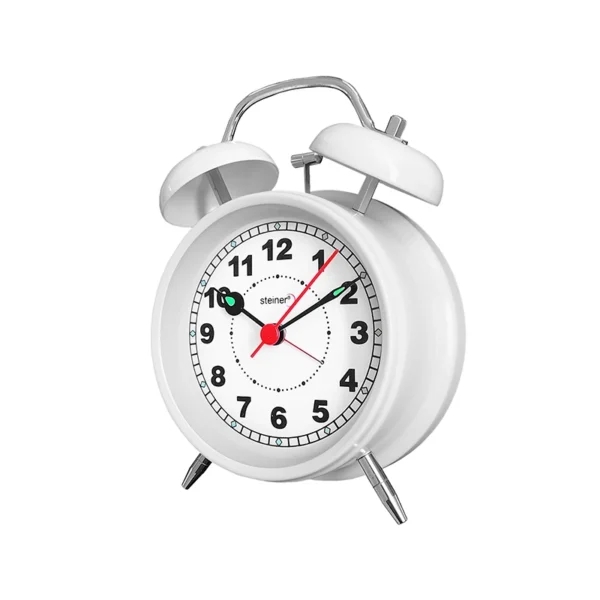 Reloj Despertador | Análogo Campana, Blanco - TB11501WH - Imagen 2