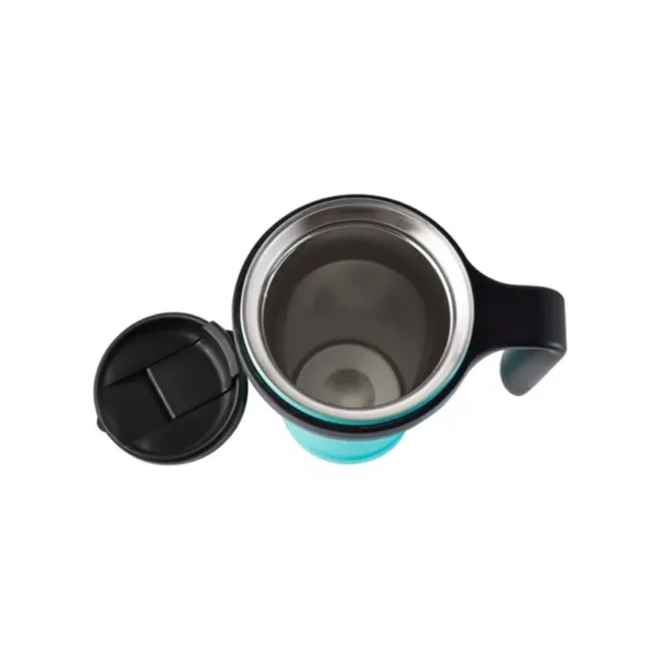 Wallis | Taza térmica antiderrames, 470 ml, azul cielo con negro - M2890271 - Imagen 2