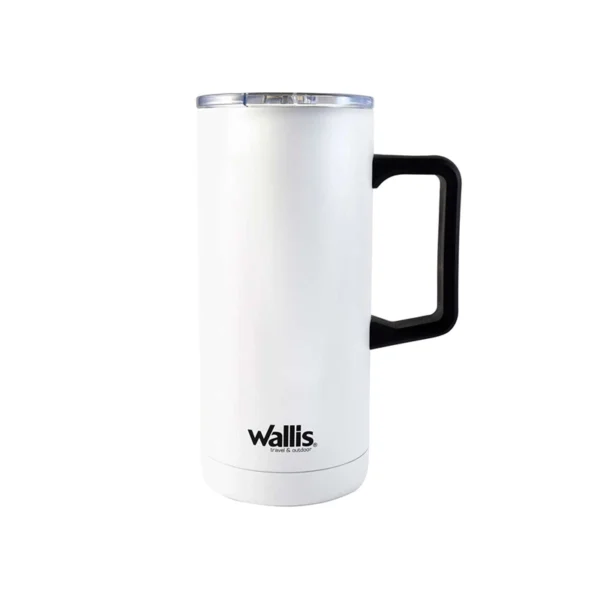 Wallis | Taza térmica con protector deslizante, 500 ml, blanco - M2890774