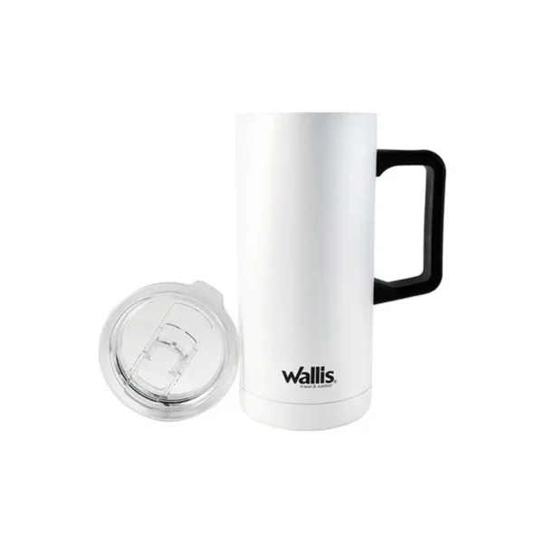 Wallis | Taza térmica con protector deslizante, 500 ml, blanco - M2890774 - Imagen 2