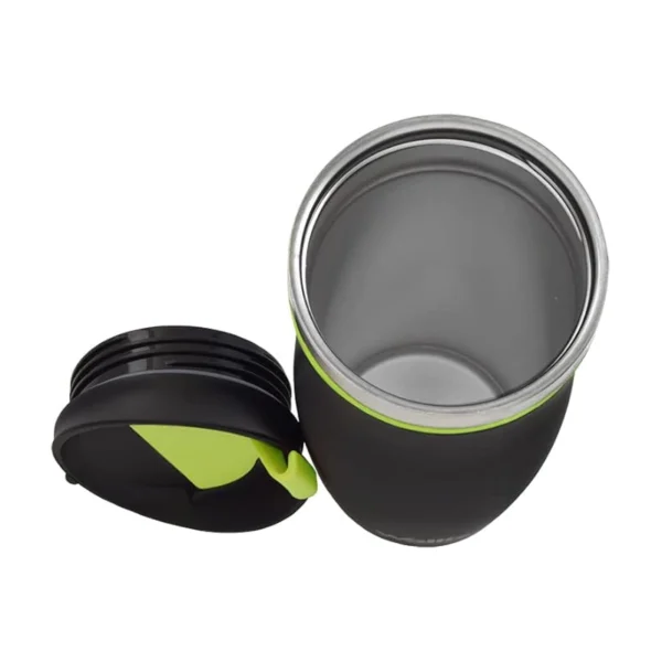 Wallis | Vaso Térmico con Protector Antiderrames y Tapa Rosca, Negro/Verde, 450 ml - M2893488 - Imagen 2