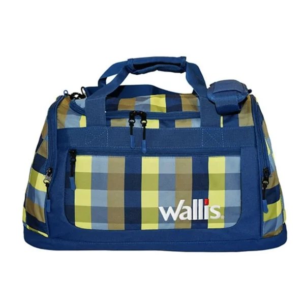 Wallis | Maleta Deportiva 50L Poliéster Cuadros Azul/Verde - S0302295